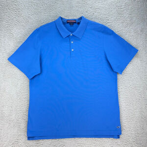 Vineyard Vines Polo Shirt Men's L Navy Blue Mercerized Cotton Short Sleeve